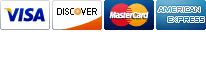 We Accept all Major Credit Cards